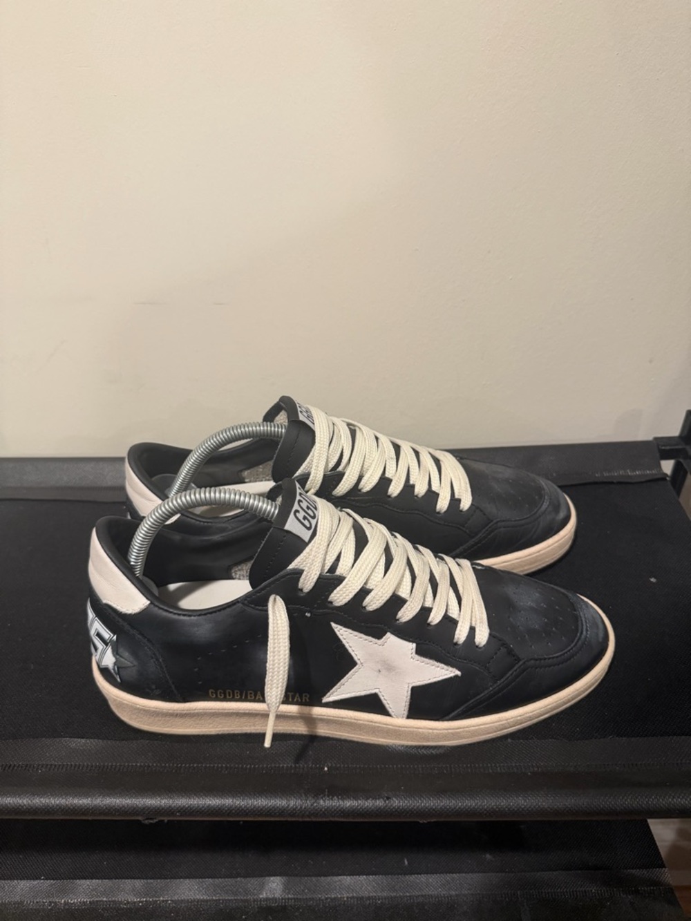 Golden Goose Black & White Low-Top Star Sneakers